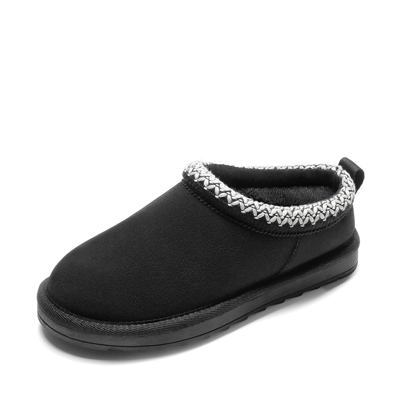 DREAM PAIRS Kids Winter Slippers Faux Suede House Shoes
