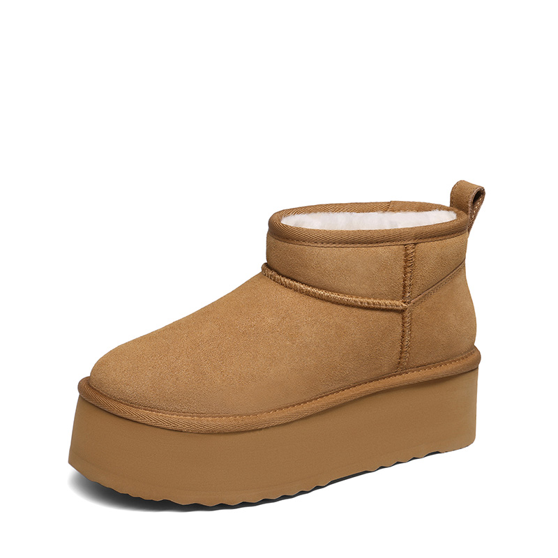 DREAM PAIRS Women s Suede Platform Snow Boots with Wool Lining