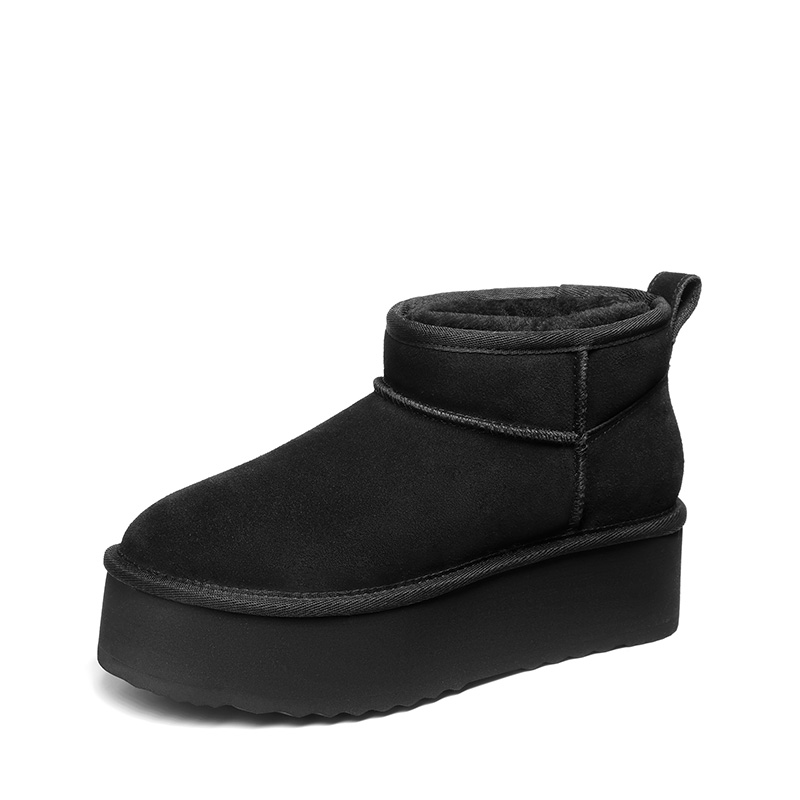 DREAM PAIRS Women s Suede Platform Snow Boots with Wool Lining — view 1