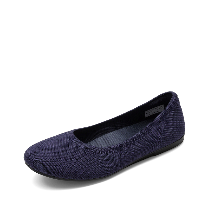 DREAM PAIRS Women   s Wide Width Comfortable Foldable Knit Flats