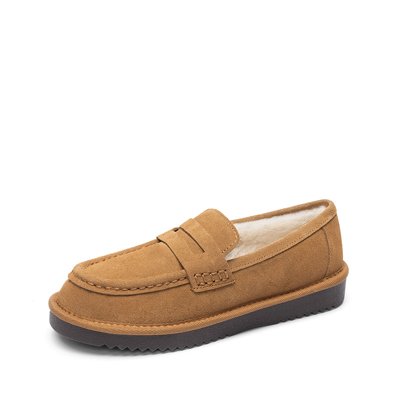 DREAM PAIRS FuzzyEasy Women s Slip on Women s Suede Faux Fur Loafers with Memory Foam