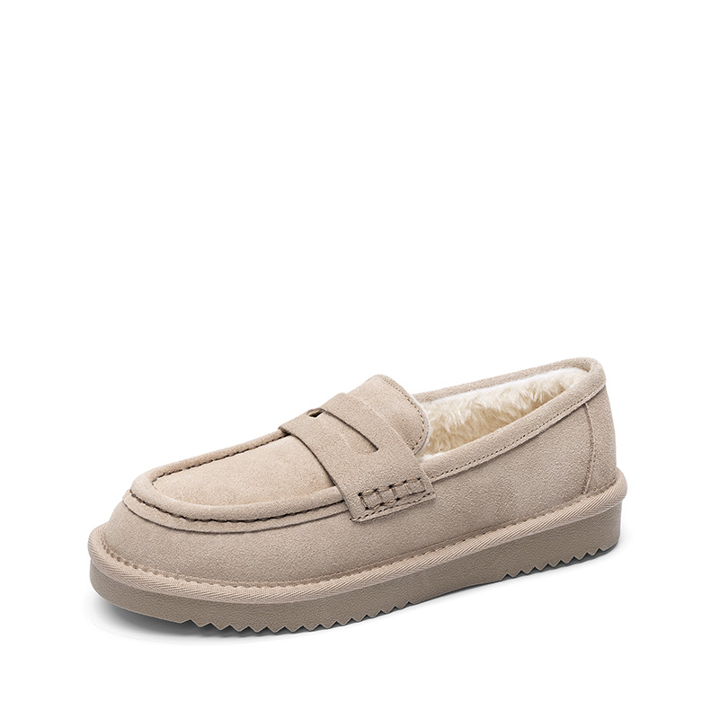 DREAM PAIRS FuzzyEasy Women s Slip on Women s Suede Faux Fur Loafers with Memory Foam