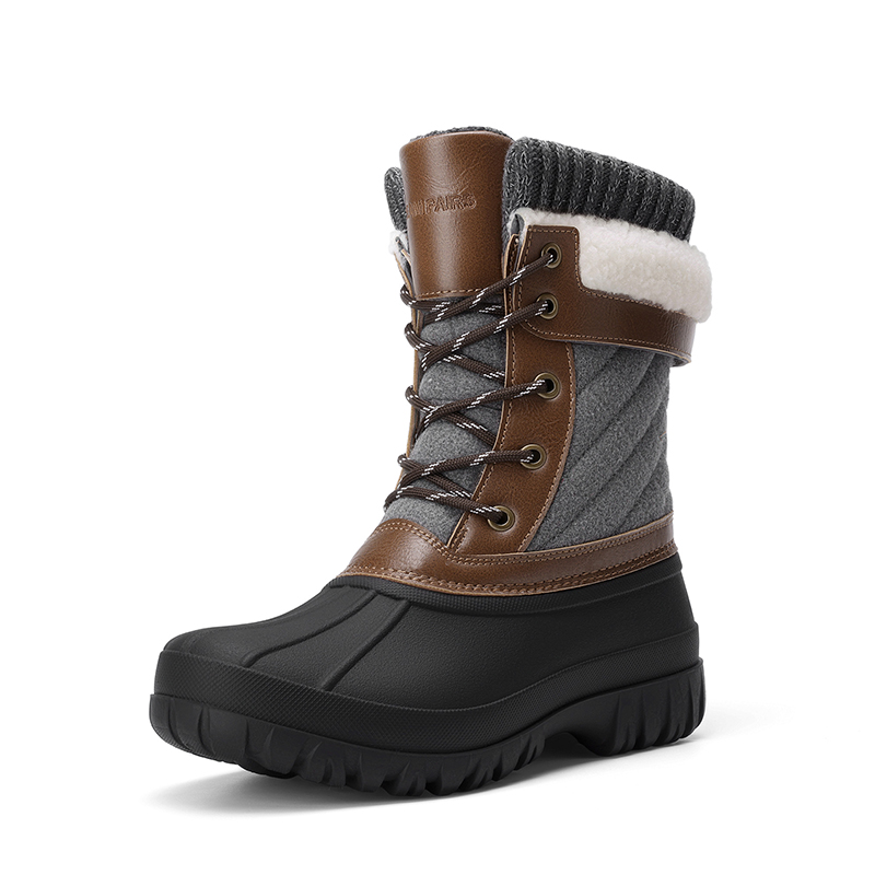 DREAM PAIRS Women s Waterproof Thinsulate Snow Boots with Faux Shearling