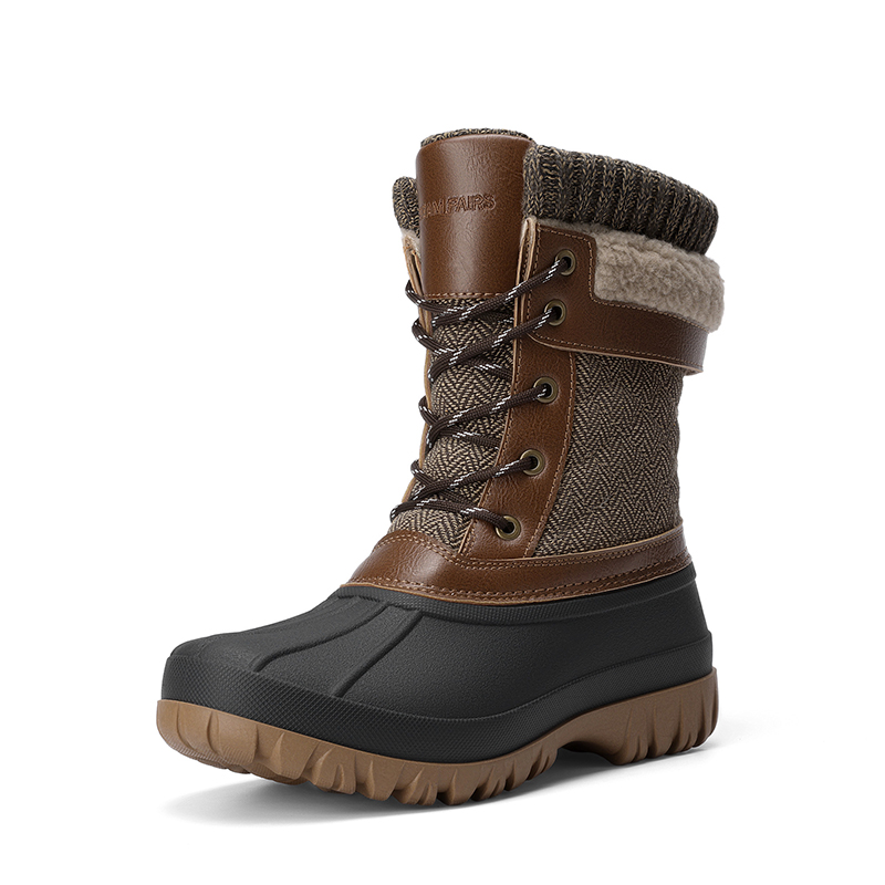 DREAM PAIRS Women   s Waterproof Thinsulate Snow Boots with Faux Shearling