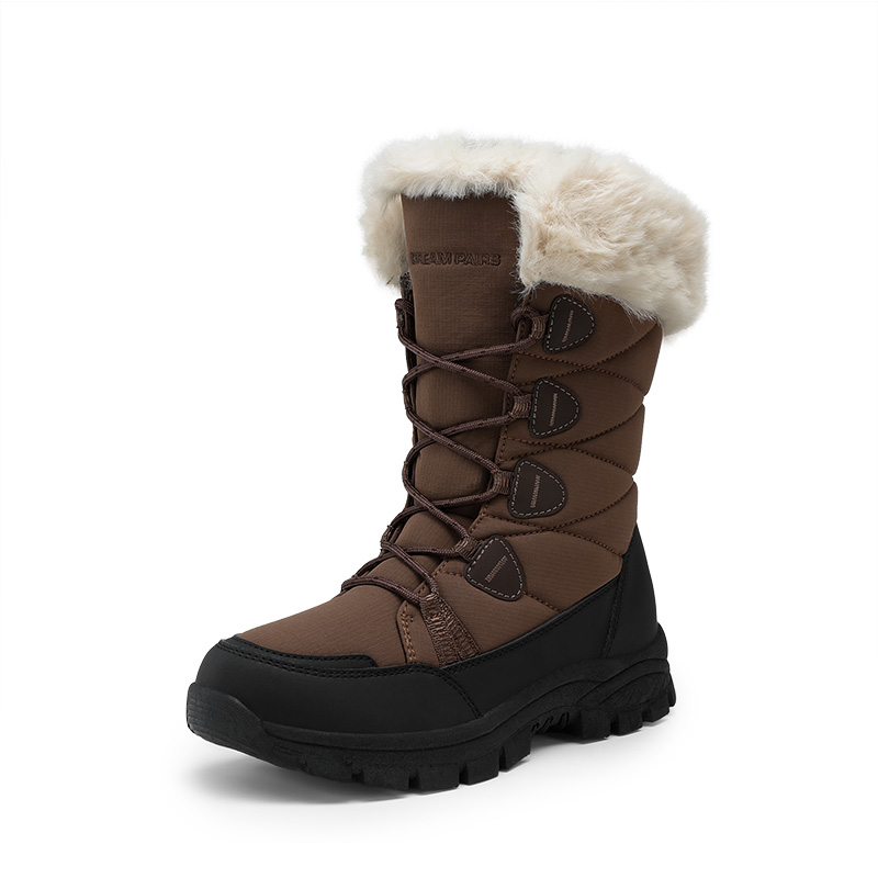 DREAM PAIRS Women   s Zip Up Snow Boots with 3M Thinsulate
