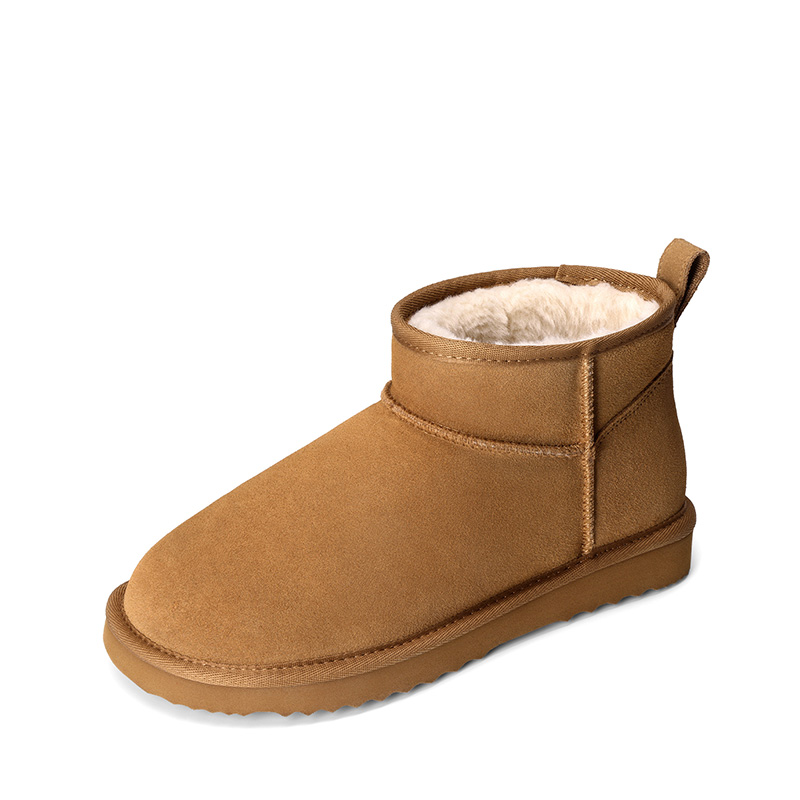 DREAM PAIRS Women   s Wide Toe Box Suede Snow Boots