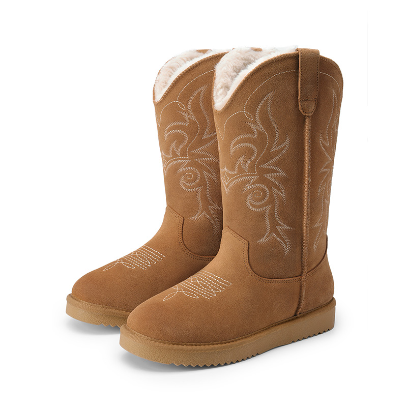 DREAM PAIRS Women s Suede Plush Lined Snow Boots