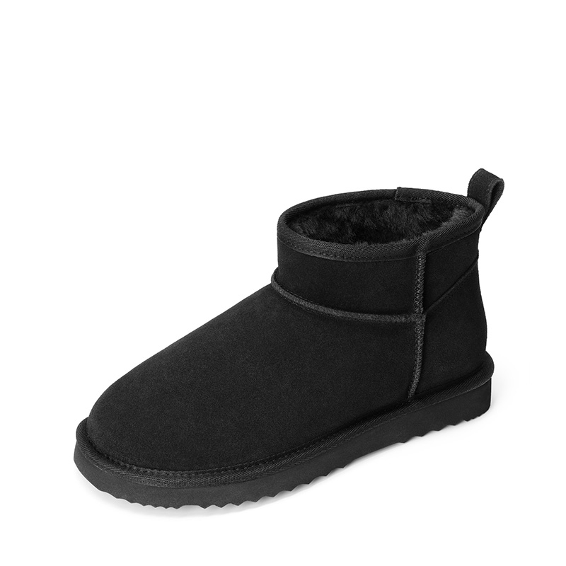 DREAM PAIRS Women   s Wide Toe Box Suede Snow Boots