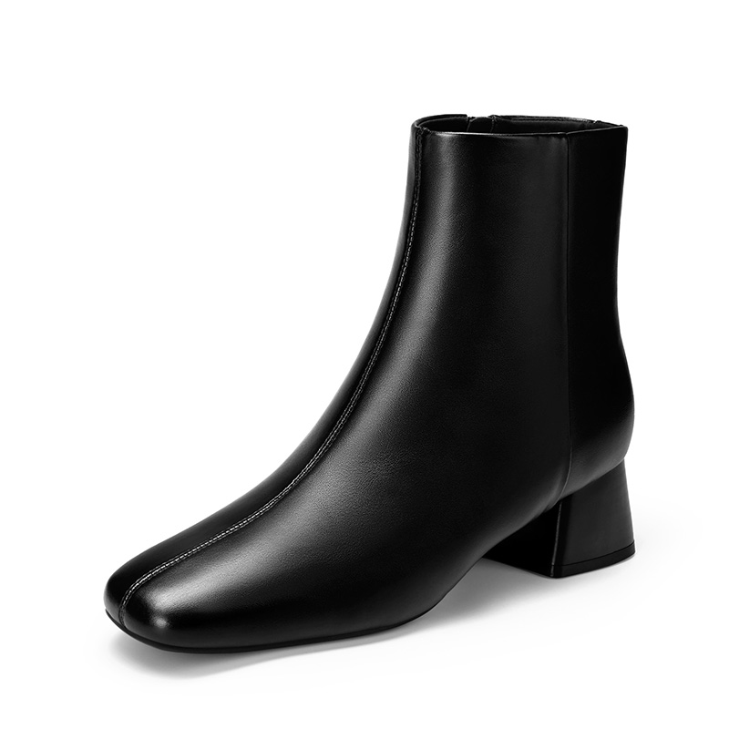 DREAM PAIRS Women s Square Toe Block Heel Ankle Boots