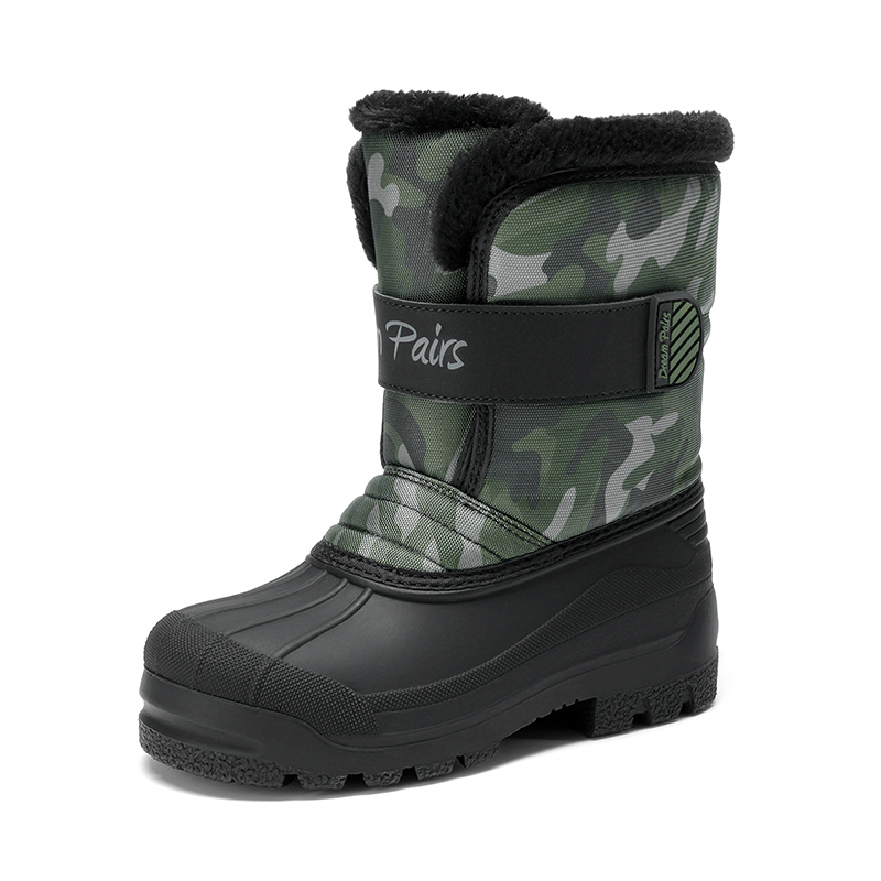 DREAM PAIRS Kids  Waterproof Faux Fur Winter Snow Boots