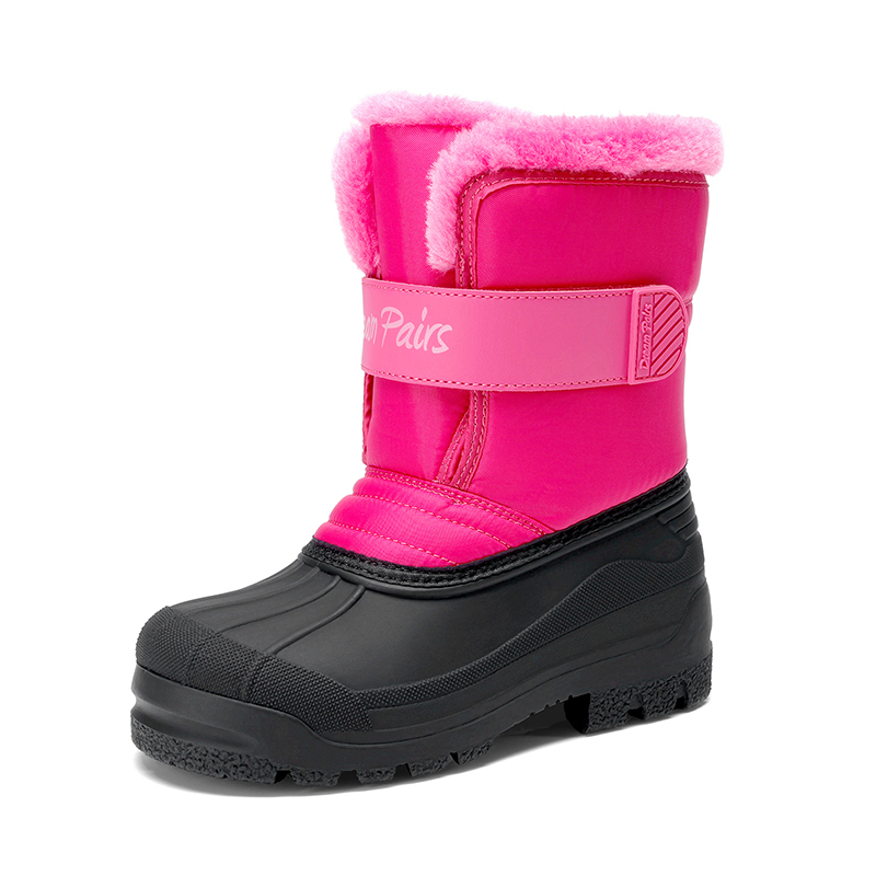 DREAM PAIRS Kids  Waterproof Faux Fur Winter Snow Boots