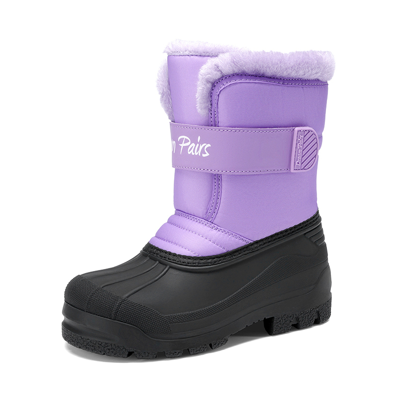 DREAM PAIRS Kids Waterproof Faux Fur Winter Snow Boots