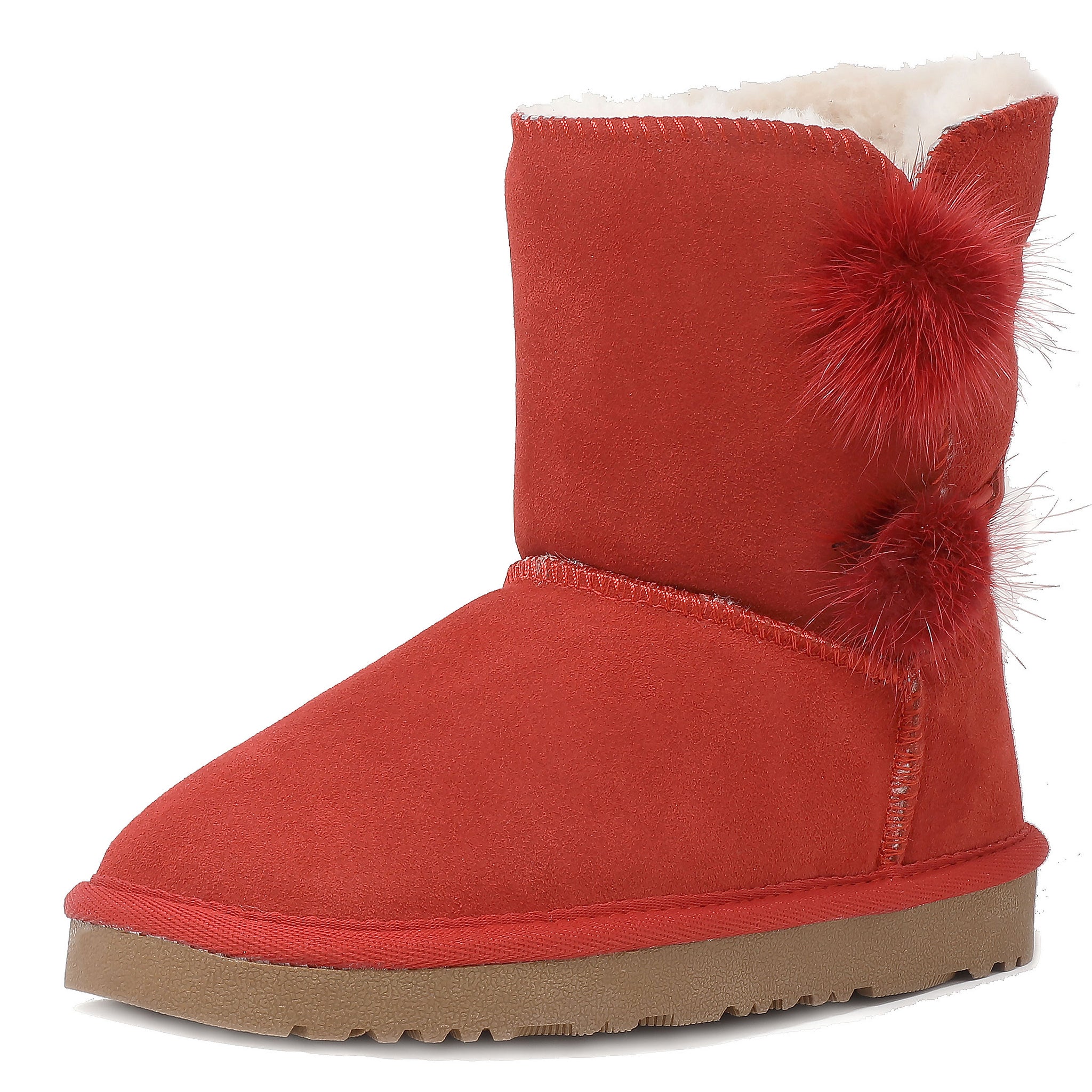 DREAM PAIRS FuzzyChic Kid s Lolly Sheepskin Fur Kids Boots