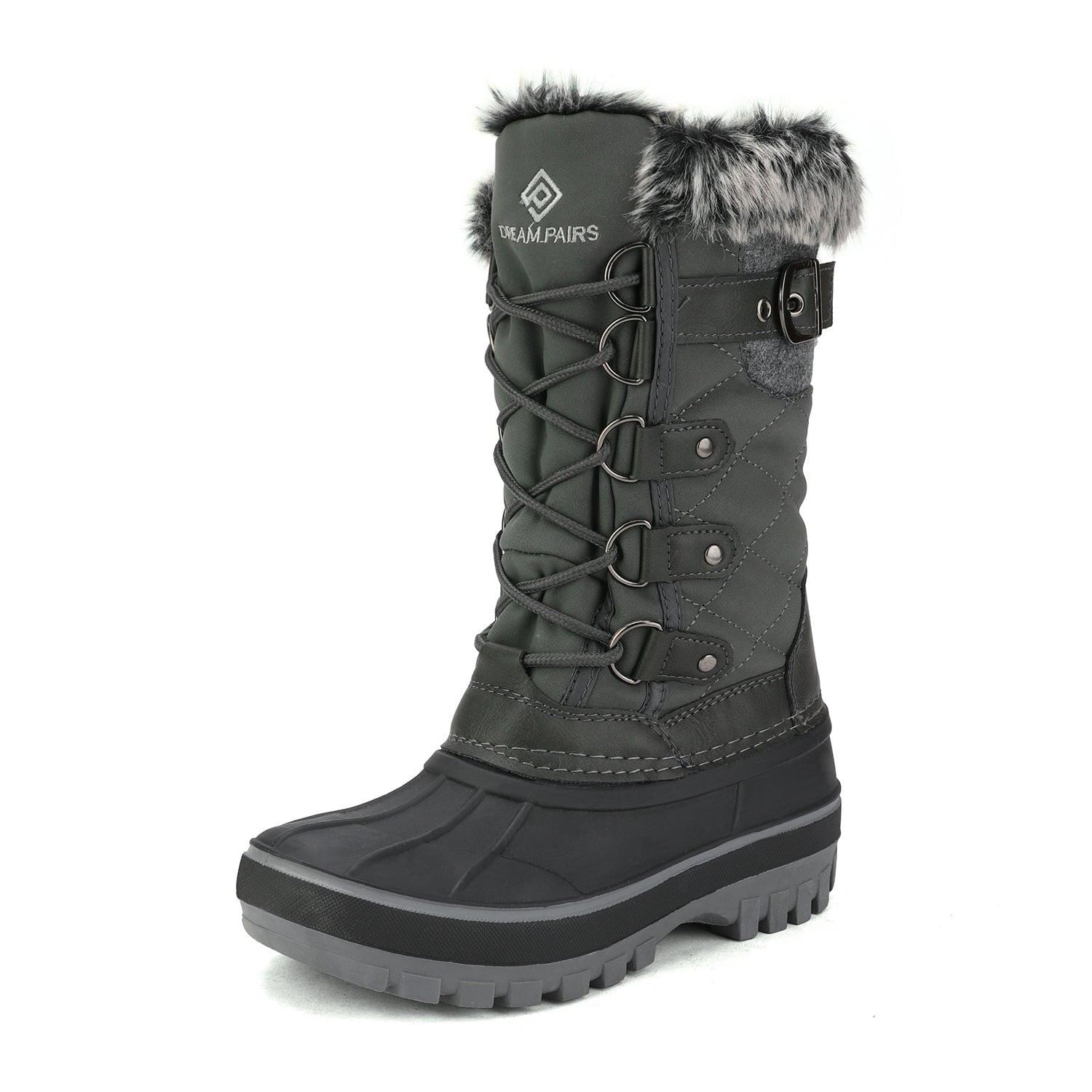 DREAM PAIRS Kids Waterproof Snow Boots