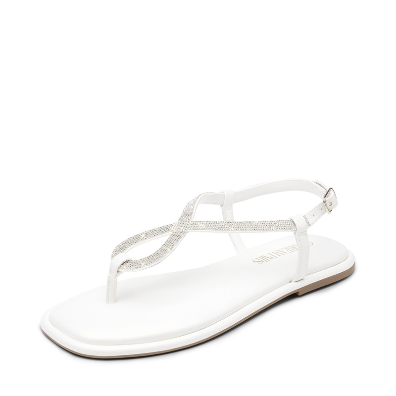 DREAM PAIRS Ankle Strap Rhinestone Flat Sandals — view 1