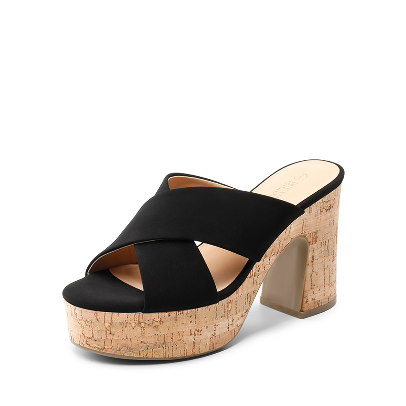 DREAM PAIRS Criss Cross Wedge Platform Sandals — view 1