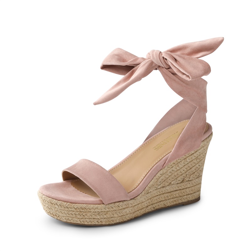 DREAM PAIRS Espadrilles Ankle Tie Lace Up Platform Wedges — view 3