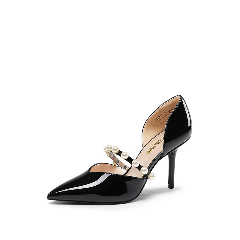 DREAM PAIRS Pearl Straps Pointed Toe Stiletto Heel Pumps