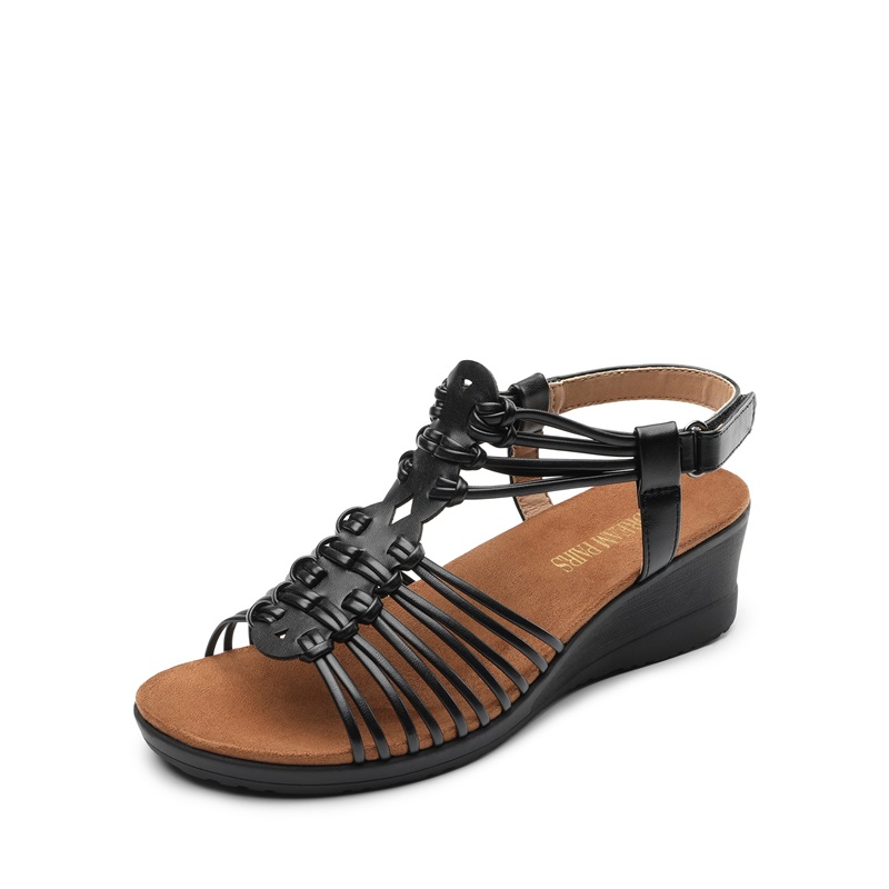 DREAM PAIRS Strappy Ankle Strap Wedge Sandals — view 1
