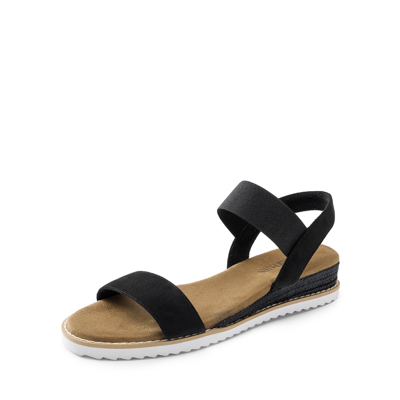 DREAM PAIRS Ankle Elastic Strap Espadrille Flat Sandals — view 3
