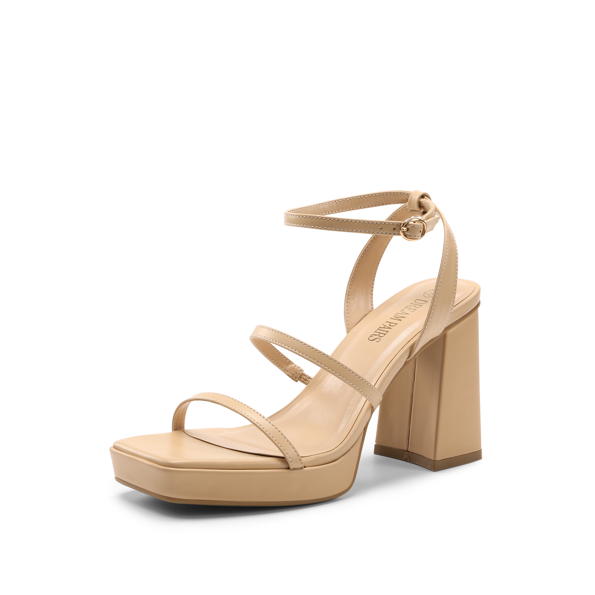 DREAM PAIRS Strappy Chunky Platform Heel Sandals