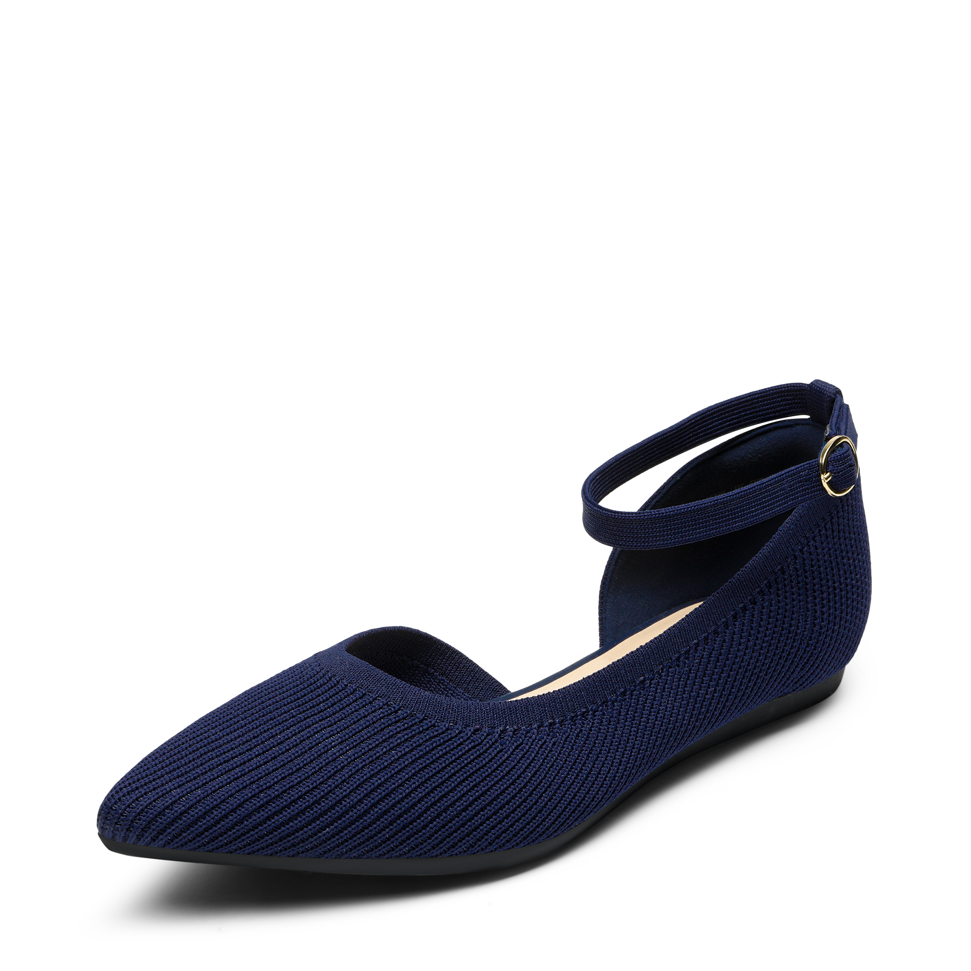 DREAM PAIRS Knit Pointed Toe Ankle Strap Flats — view 1