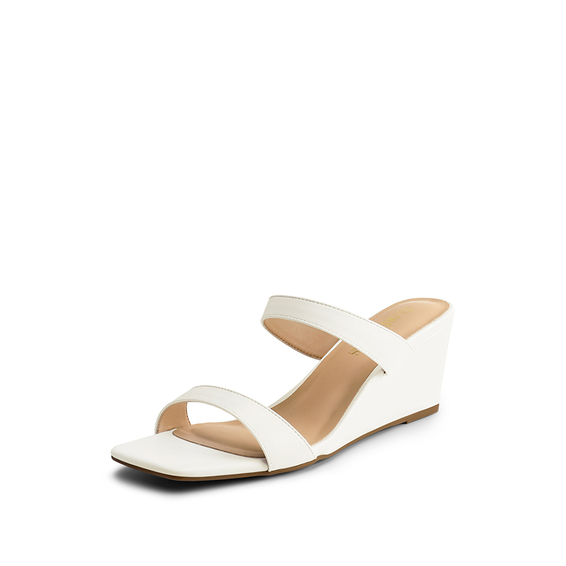 DREAM PAIRS Two Strap Slip On Wedge Sandals — view 1