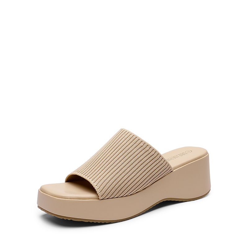 DREAM PAIRS Slip on Knitted Flatform Sandals — view 1