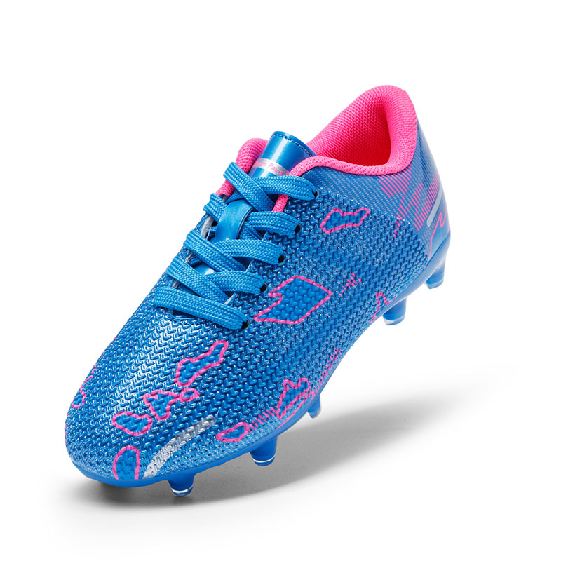 DREAM PAIRS Kids Earth Surface Pattern Soccer Shoes