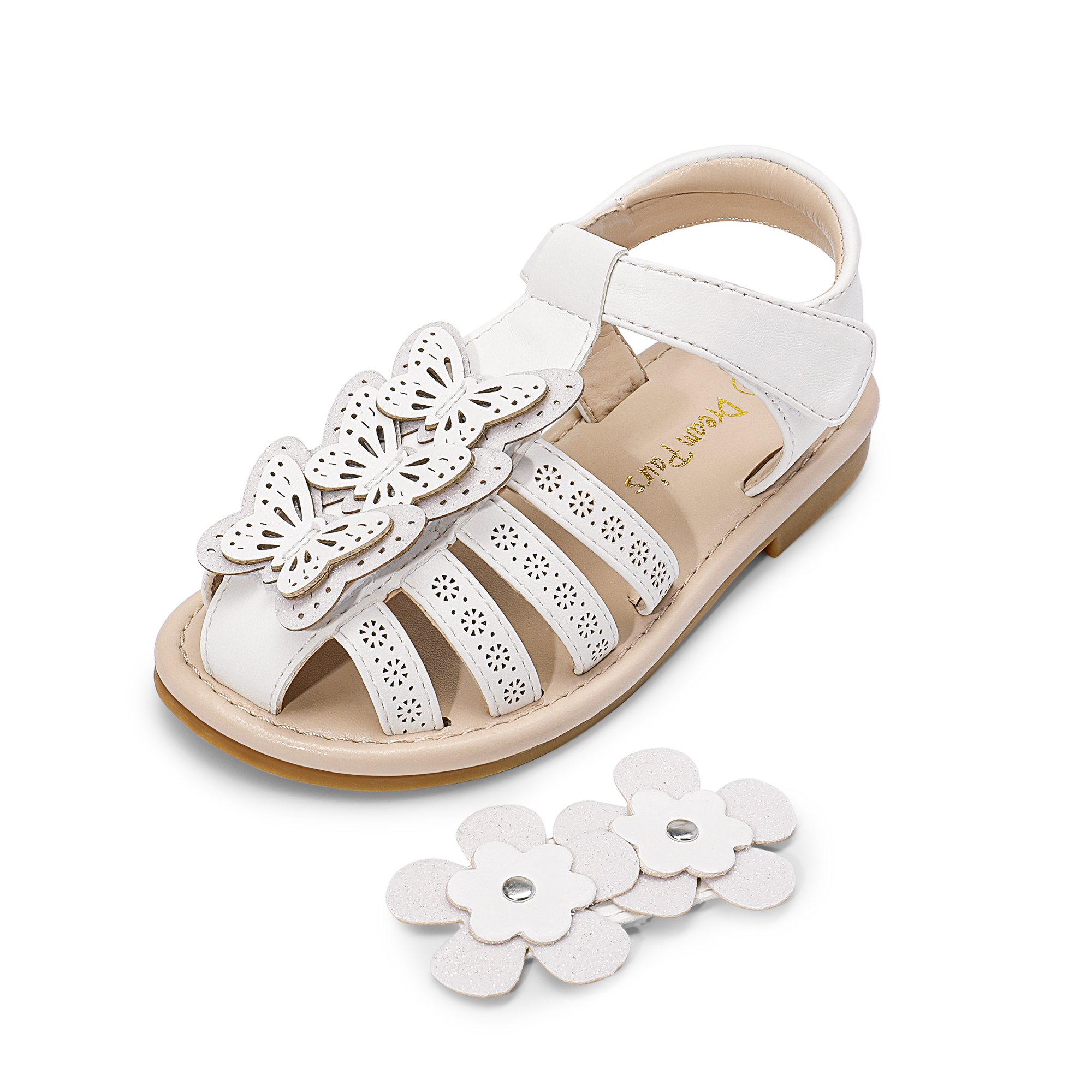 DREAM PAIRS  Fun Mix  Fantasy  Girls DIY Interchangeable Flower Butterfly Sandals — view 1