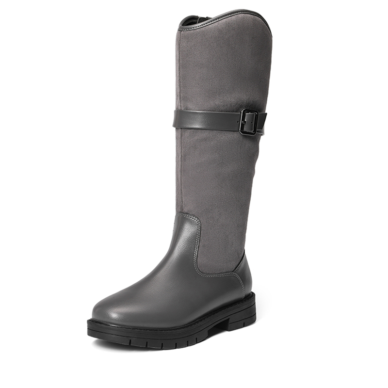 DREAM PAIRS Kids Buckle Knee High Riding Boots