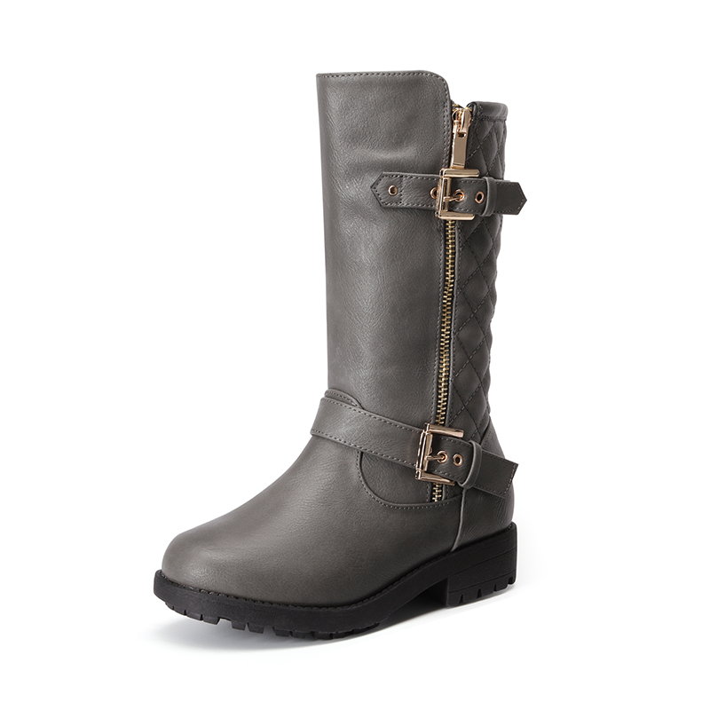 DREAM PAIRS Girls Faux Winter Riding Boots