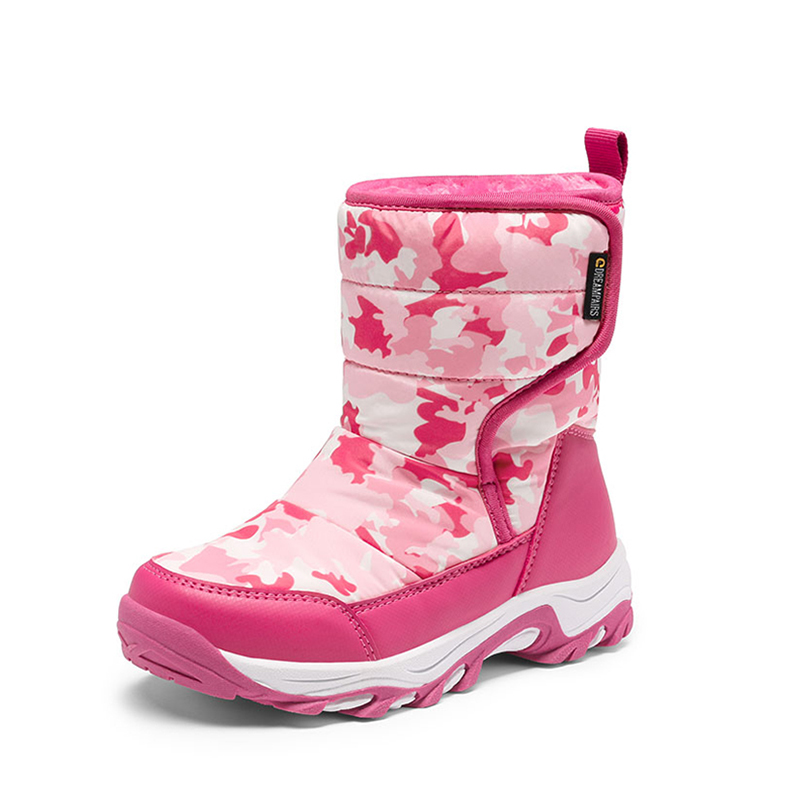DREAM PAIRS Kids Waterproof Faux Fur Snow Boots