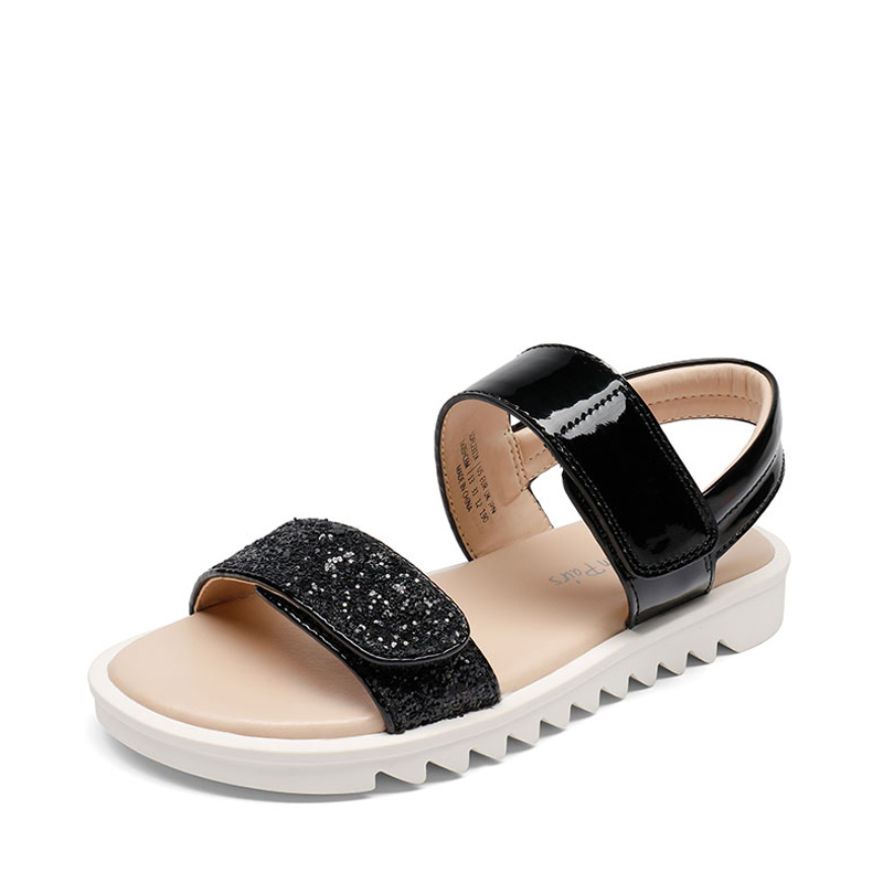 DREAM PAIRS Girls Glittering Strap Flat Sandals