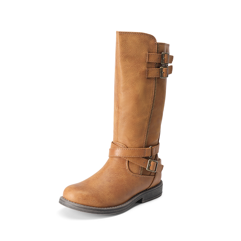 DREAM PAIRS Girls Knee High Riding Boots