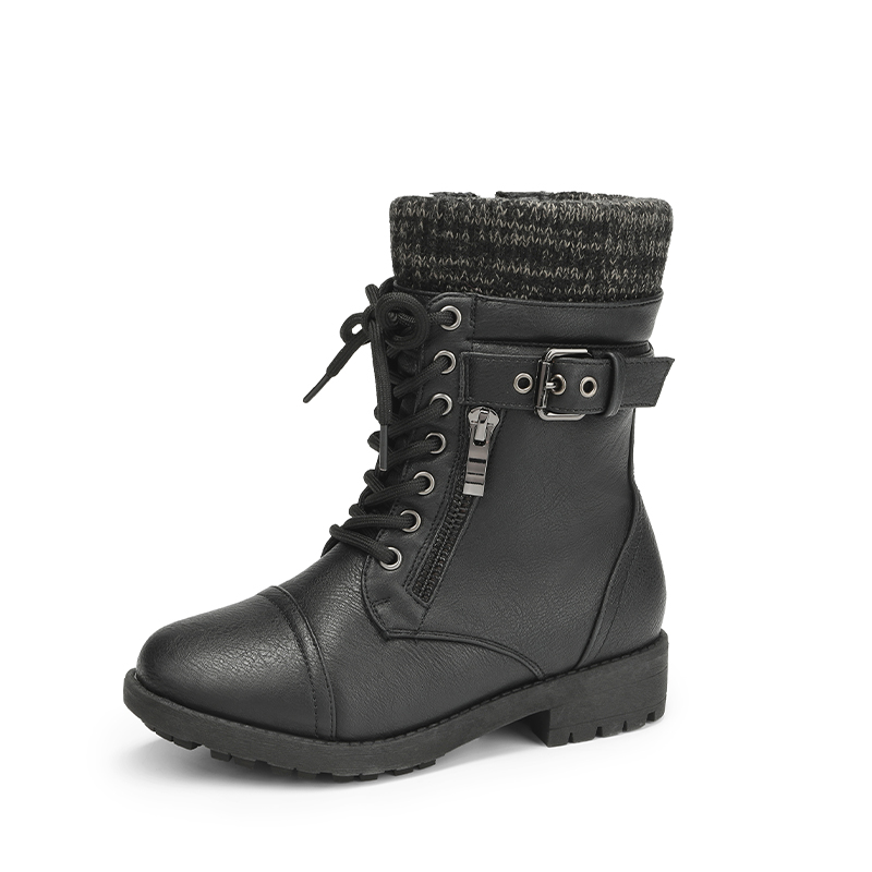 DREAM PAIRS Girl s Mid Calf Combat Boots