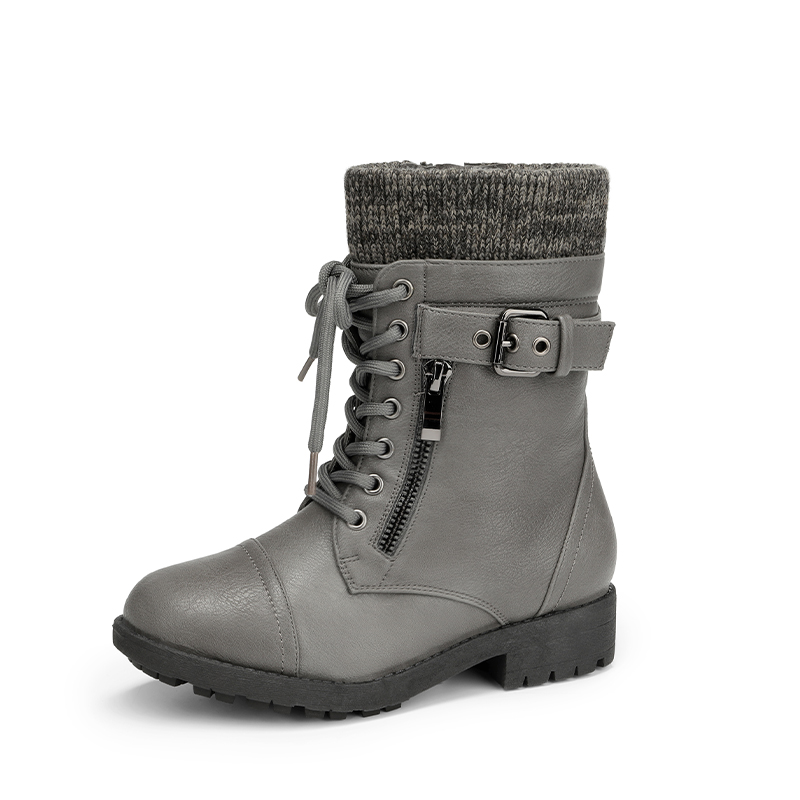 DREAM PAIRS Girl s Mid Calf Combat Boots