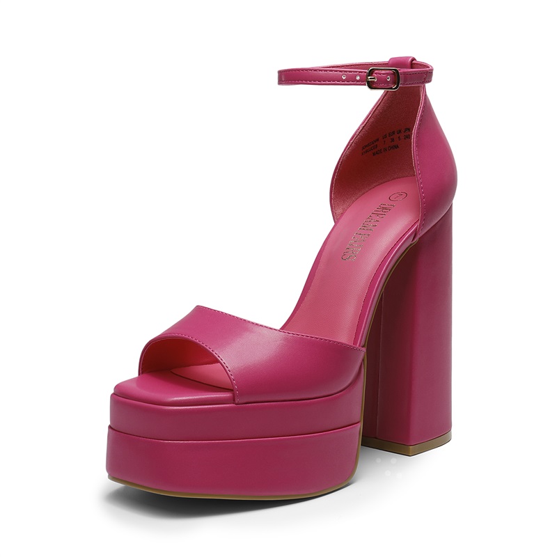 DREAM PAIRS Square Toe Platform Chunky Heel Sandals — view 1