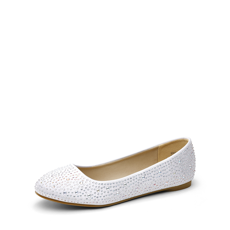 DREAM PAIRS Ballet Rhinestone Sparkly Flats Shoes