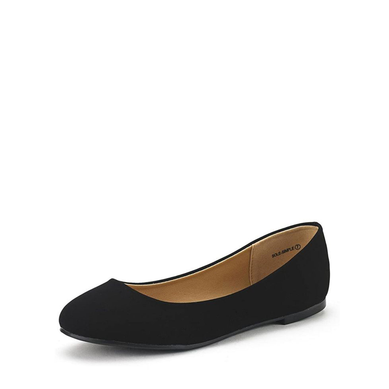DREAM PAIRS Wide Width Comfortable Ballerina Sparkly Flats — view 1