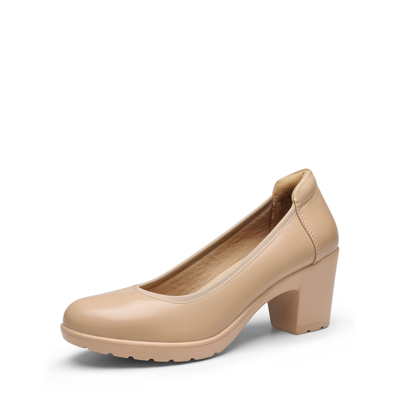 DREAM PAIRS Ascenelle Chunky Low Block Heel Pumps   Edena