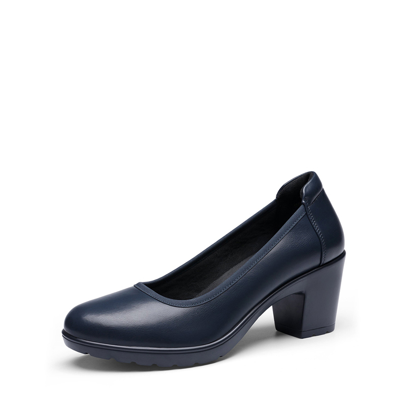 DREAM PAIRS Ascenelle Chunky Low Block Heel Pumps   Edena — view 1