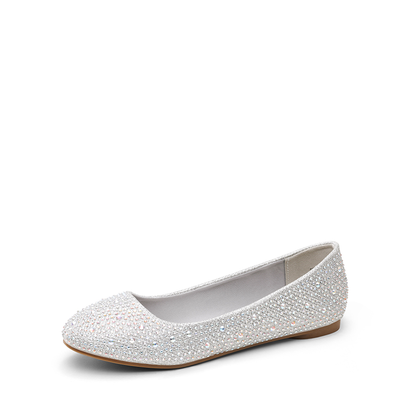 DREAM PAIRS Ballet Rhinestone Sparkly Flats Shoes