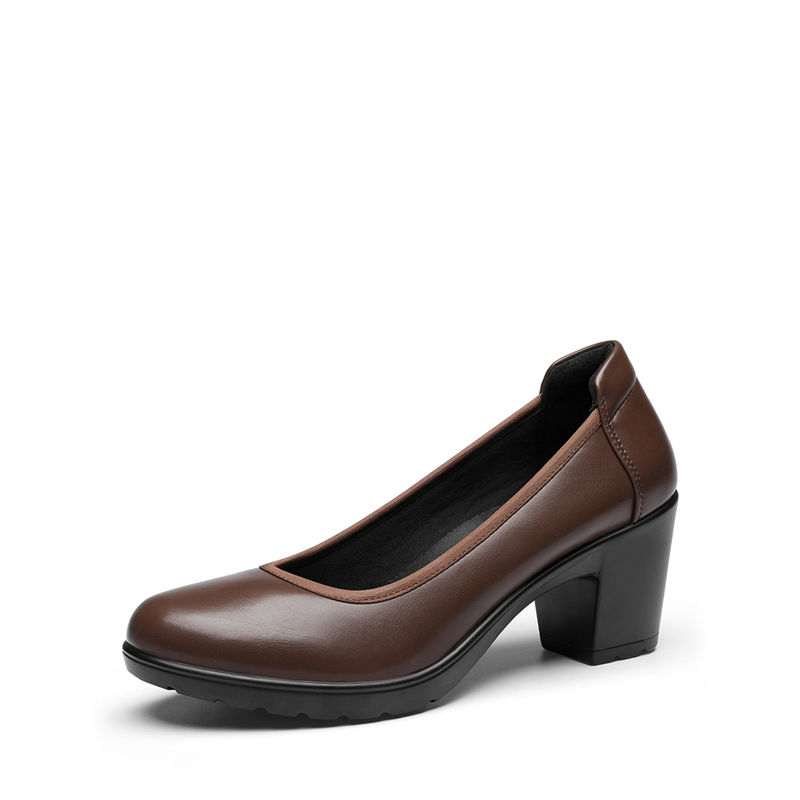 DREAM PAIRS Ascenelle Chunky Low Block Heel Pumps   Edena