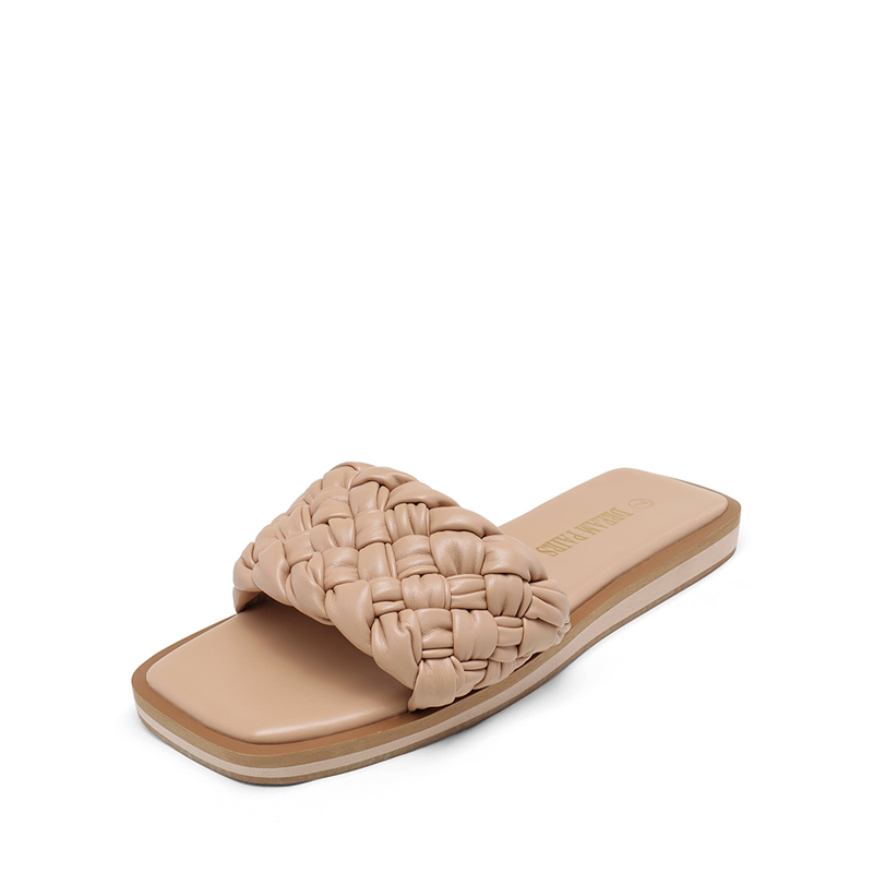 DREAM PAIRS Open Toe Slide Flat Sandals — view 1