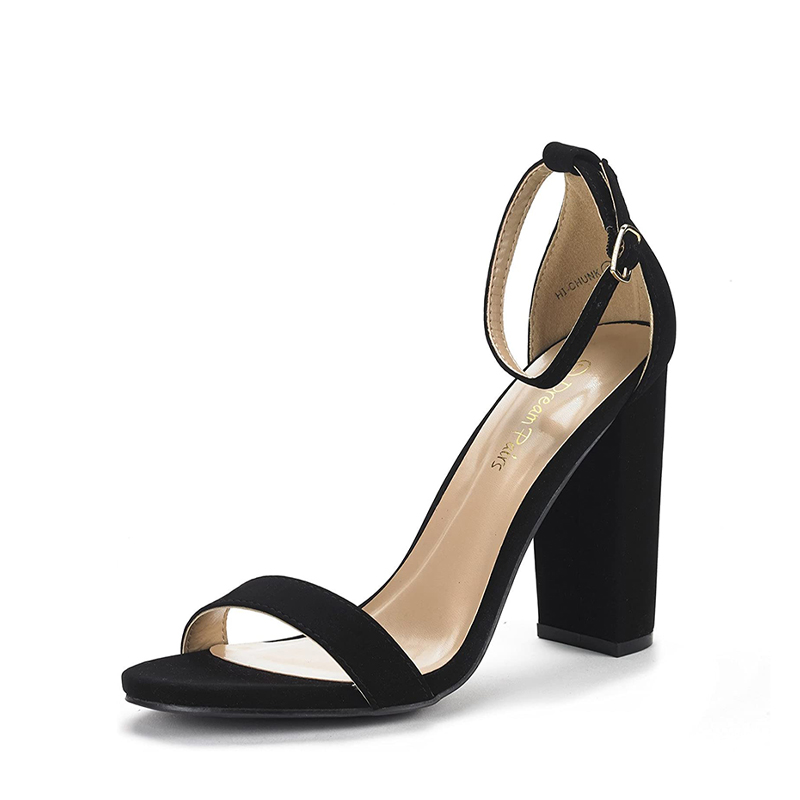DREAM PAIRS Women's Chunky High Heel Pump Sandals
