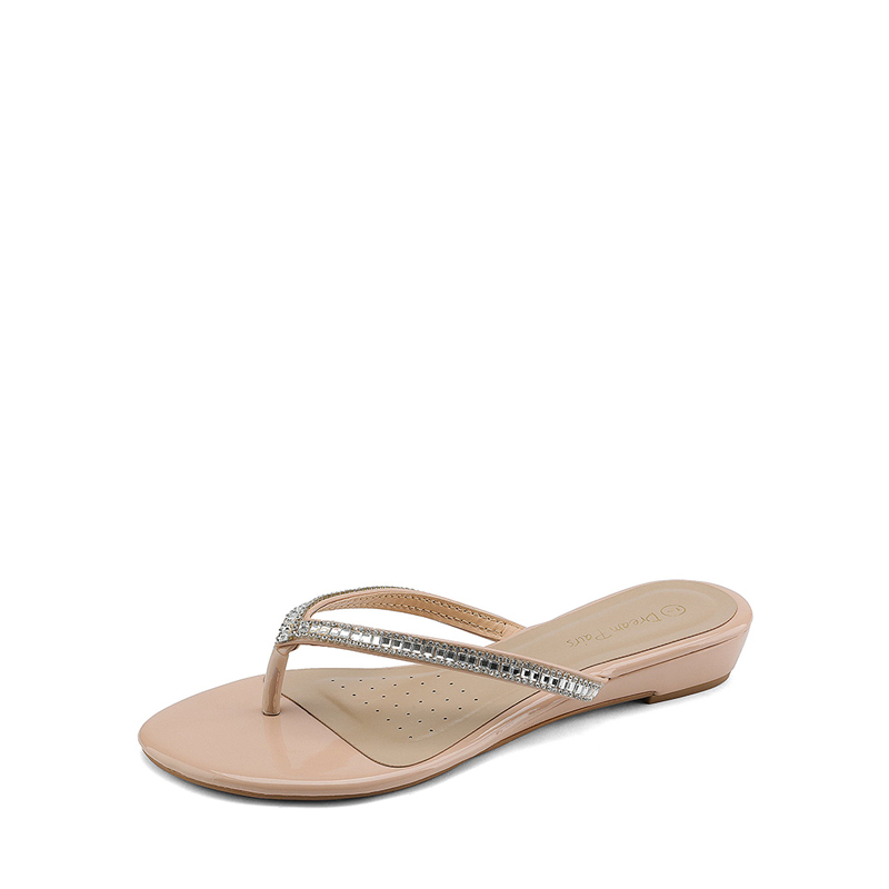 DREAM PAIRS Rhinestone Flip Flop Sandals — view 1