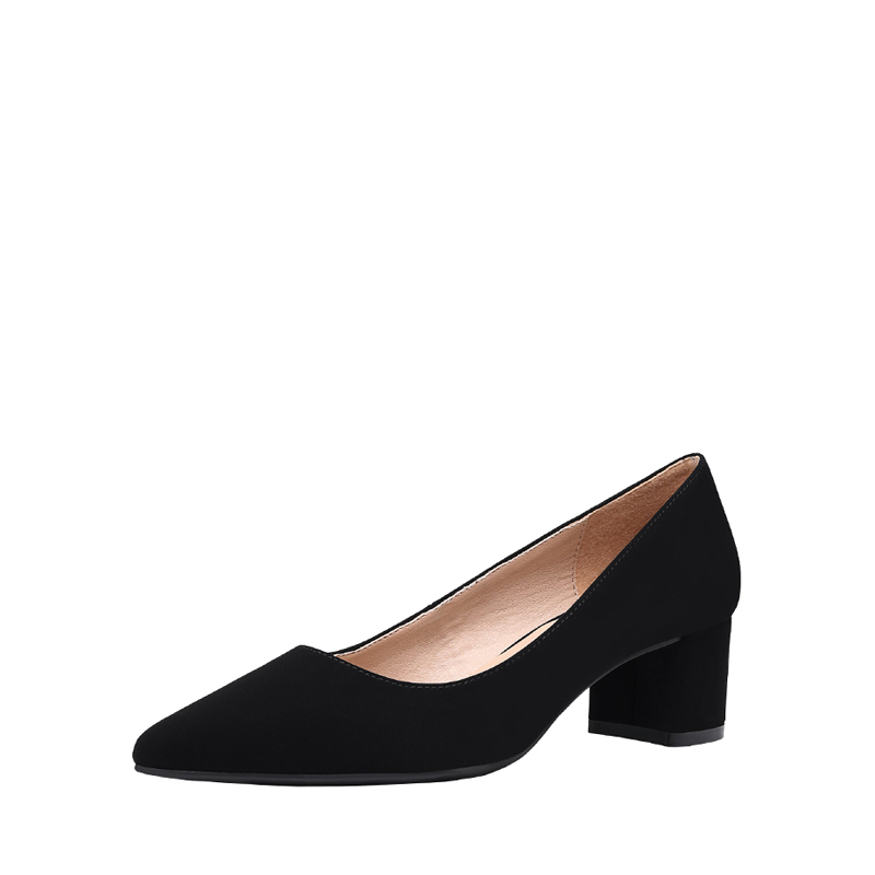 DREAM PAIRS Closed Toe Block Heel Pumps