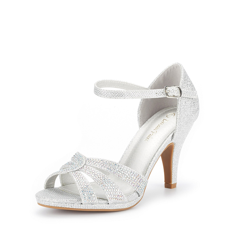 DREAM PAIRS Amore Open Toe Pump Heel Sandals