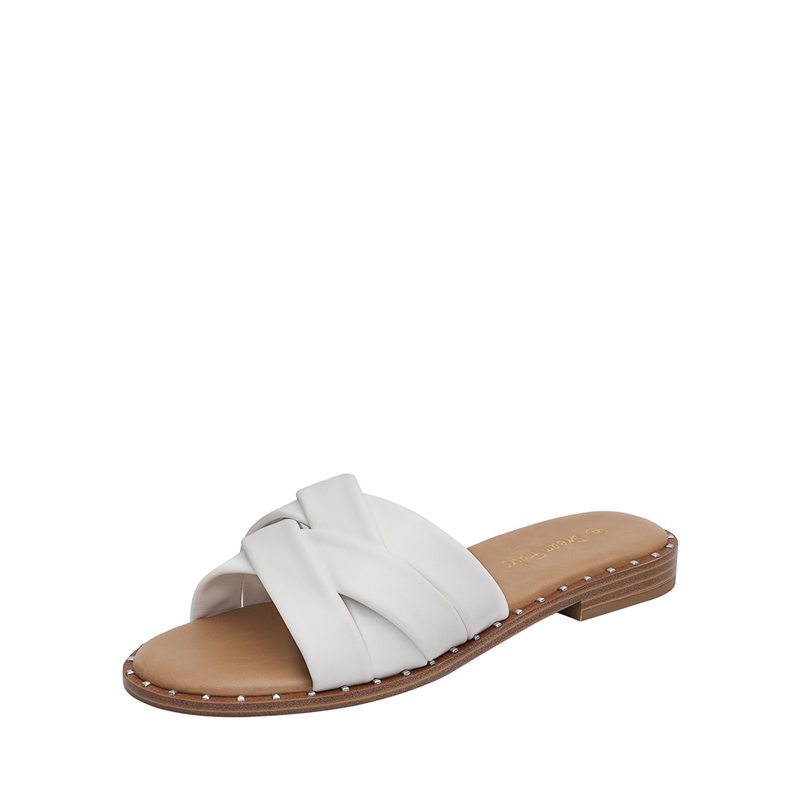DREAM PAIRS Studded Flat Slide Sandals — view 1